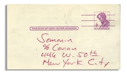 Hunter Thompson November 1965 Letter With Handwritten Annotation -- Regarding His ''Hell's Angels'' Draft: ''...Last night finished 35 pages of chapter 1...''